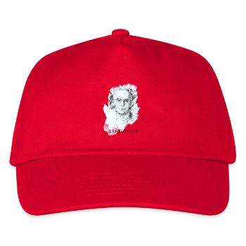 musiker klassik Beethoven taub Konzert Fan klavier - Kinder Basecap - Rot - Vorne