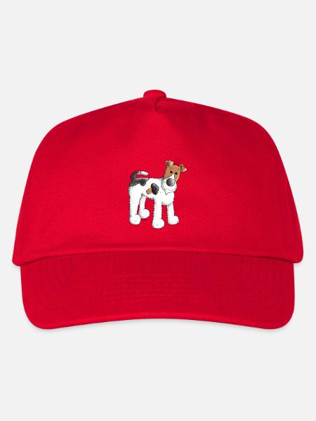 Foxterrier - Fox Terrier - Hund - Kinder Basecap - Rot