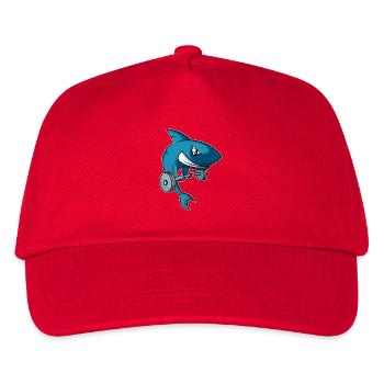 Gewichtheber Hai - Iron Shark Stemmeisen - Kinder Basecap - Rot - Vorne
