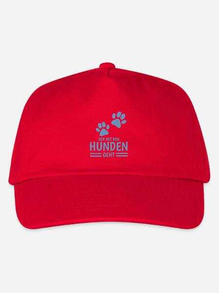 Hund und Herrchen Sprüche - Kinder Basecap - Rot