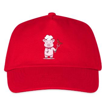 Pig Grill Master avec saucisse – Design drôle - Casquette de baseball Enfant - rouge - Devant