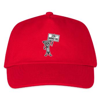 Tischler, Stop hammer time Schuhmacher Polsterer - Kinder Basecap - Rot - Vorne
