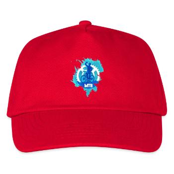 MTB Mountainbike - Kinder Basecap - Rot - Vorne