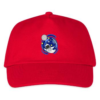 Astronaut Mond Ballon - Kinder Basecap - Rot - Vorne