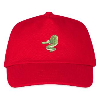 Funny Crocodile I Wildlife Animals - Kids’ Baseball Cap - red - Front