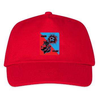 Fußball Fan - Kinder Basecap - Rot - Vorne