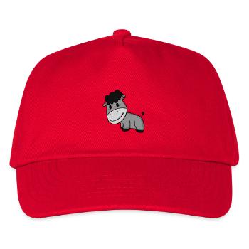 Esel - Kinder Basecap - Rot - Vorne