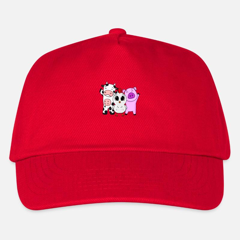 Bauernhof Tiere - Kinder Basecap - Rot