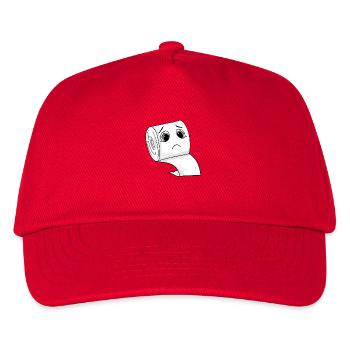 sad toilet paper - Kids’ Baseball Cap - red - Front