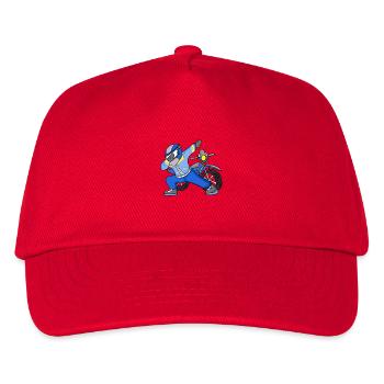 Motorrad Fahrer - Kinder Basecap - Rot - Vorne