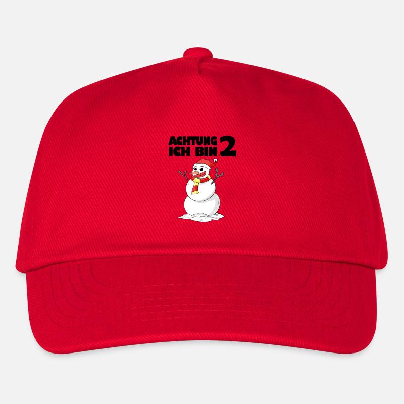 2.Geburtstag 2 Jahre alt Schneemann Geschenk - Kinder Basecap - Rot