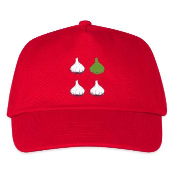 knoblauch 4er - Kinder Basecap - Rot - Vorne