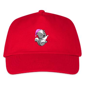 Stinktier - Kinder Basecap - Rot - Vorne
