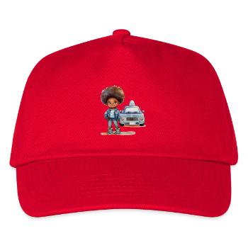 Child heroine with police car design - Kids’ Baseball Cap - red - Front