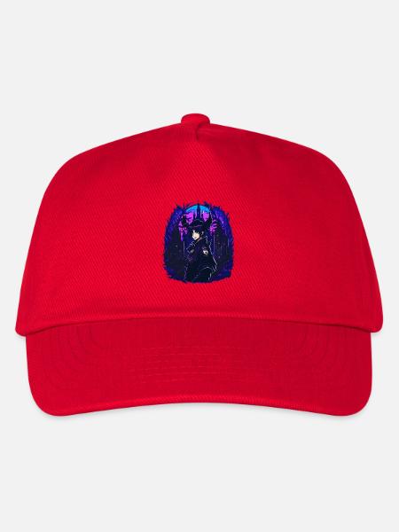Goth Anime Girl Vaporwave - Kinder Basecap - Rot