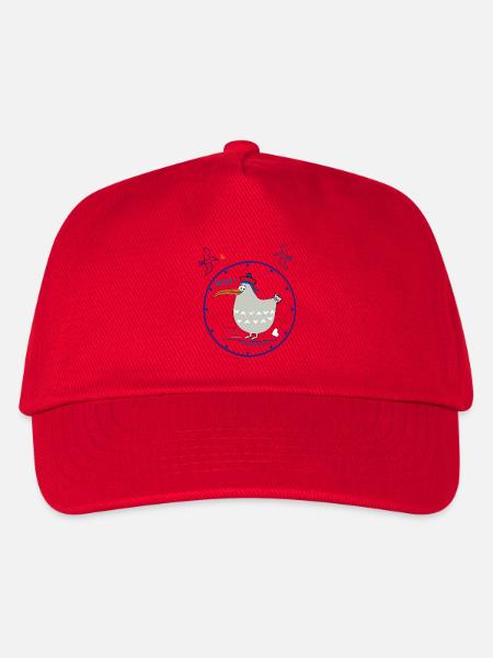 Moin, maritim, Möwe - Kinder Basecap - Rot