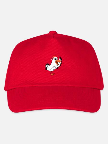 Möwe Weihnachten Nordsee Norddeutschland - Kinder Basecap - Rot