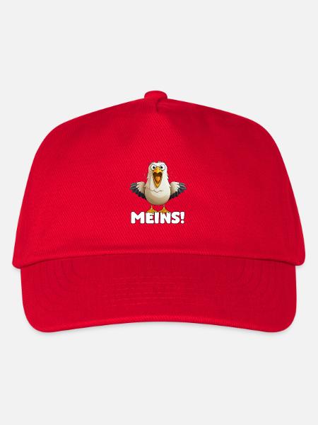 MEINS! Freche Möwe – Strandhumor - Kinder Basecap - Rot