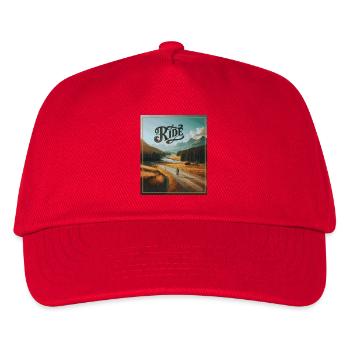 Gravel Bliss: Ride On - Kids’ Baseball Cap - red - Front