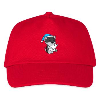 Siberian Husky Sleeping Fatigue Dog - Kids’ Baseball Cap - red - Front