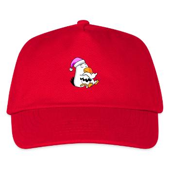 Möwe Müde Ausschlafen Schlafen Mädchen - Kinder Basecap - Rot - Vorne