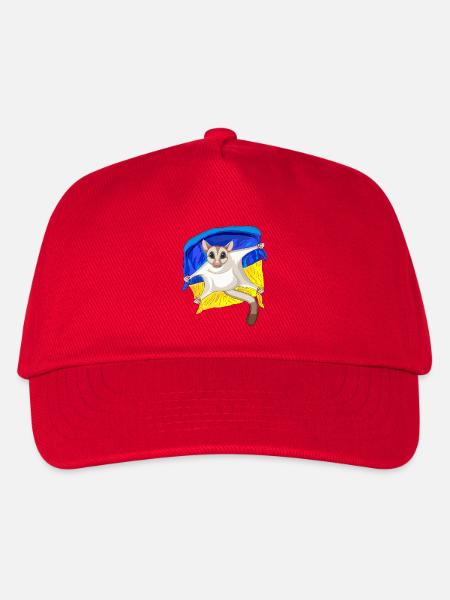 Niedlicher Sugar Glider mit Ukraine Flagge - Kinder Basecap - Rot