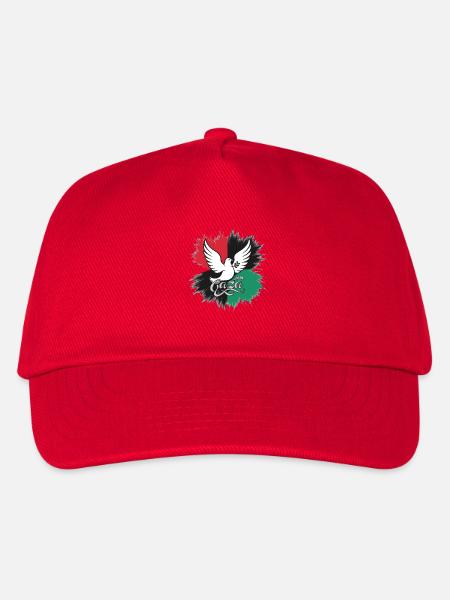 Gaza with dove and peace symbol - Kids’ Baseball Cap - red