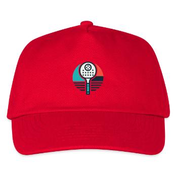 Pickleball Emblem - Kinder Basecap - Rot - Vorne
