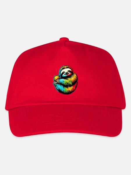 Faultier - Kinder Basecap - Rot