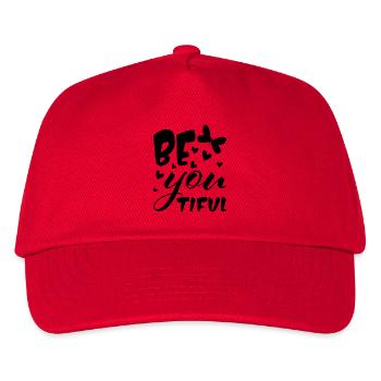 BE YOU - BEAUTIFUL - Schmetterling - Sei du selbst - Kinder Basecap - Rot - Vorne