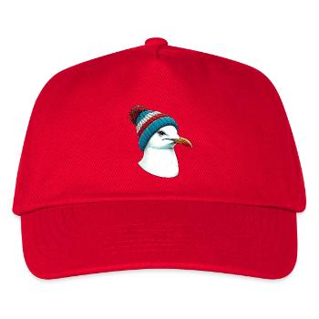 Möwe - Kinder Basecap - Rot - Vorne