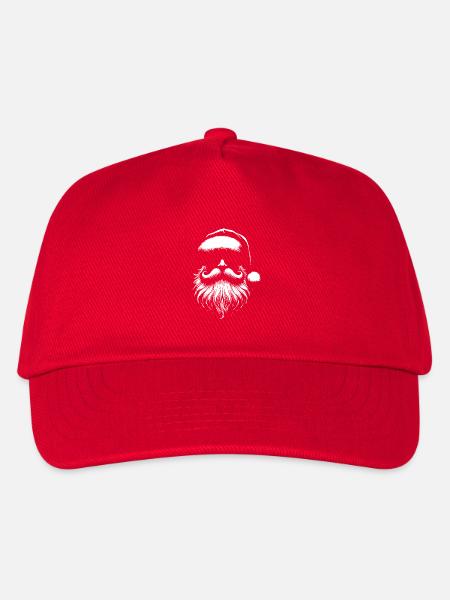 Gesicht des Weihnachtsmanns - Père Noël - Kinder Basecap - Rot