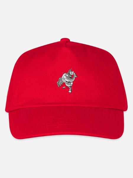 Drolliger Elefant Tiermotiv Wildtier Elefanten - Kinder Basecap - Rot