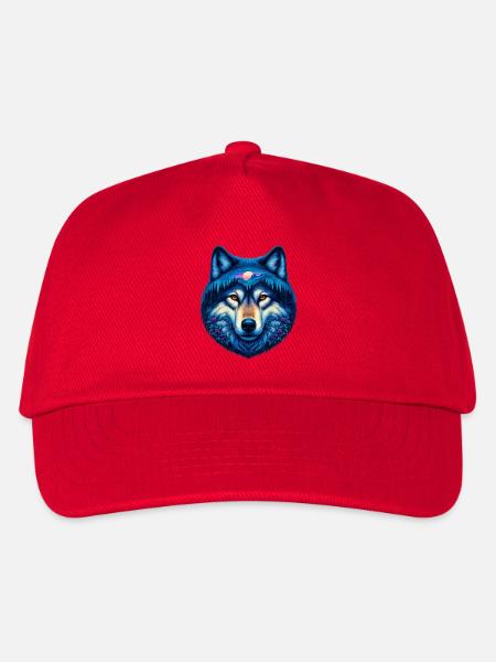 Wolf - Kinder Basecap - Rot