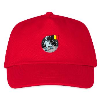 Astronaute avec drapeau belge dans l’espace - Casquette de baseball Enfant - rouge - Devant