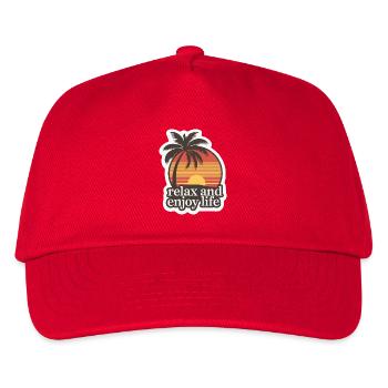BEACH, PALM TREES - Kids’ Baseball Cap - red - Front