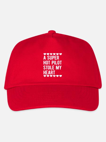 Retro Vintage Pilot Valentines Day Gift - Kids’ Baseball Cap - red