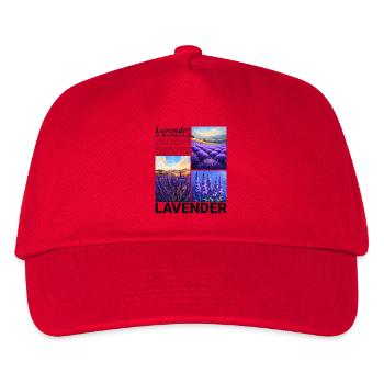 Lavendel Lavandula Natur Provence Botanik Geschenk - Kinder Basecap - Rot - Vorne