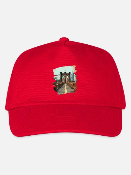 Brooklyn Bridge - Kinder Basecap - Rot