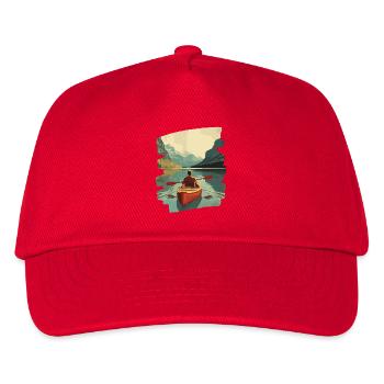 Kajak Kajakfahrer Kajakfahren Outdoor - Kinder Basecap - Rot - Vorne