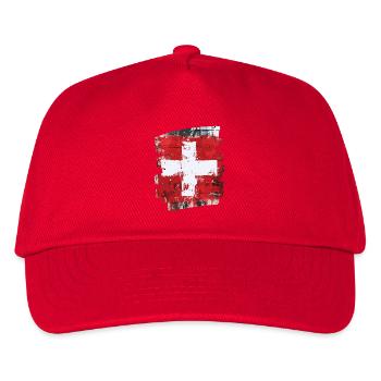 Schweizer Flagge Schweiz - Kinder Basecap - Rot - Vorne