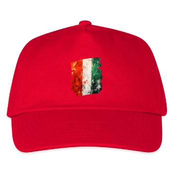 Italienische Flagge Italien - Kinder Basecap - Rot - Vorne