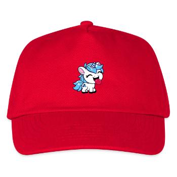 Naughty Unicorn - Kids’ Baseball Cap - red - Front