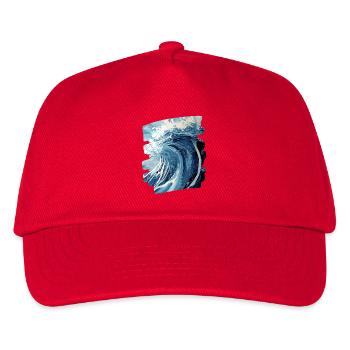 Wellen und Meer - Kinder Basecap - Rot - Vorne