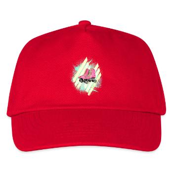 60er Jahre Farben Rollschuhe - Kinder Basecap - Rot - Vorne