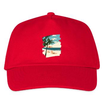 Beach Palm Trees Sun Summer - Kids’ Baseball Cap - red - Front