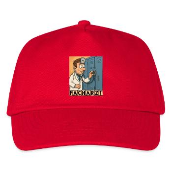 Facharzt by Rico Beck - Kinder Basecap - Rot - Vorne