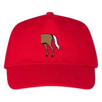 Moitié cheval arrière arrière moitié plaisir - Casquette de baseball Enfant - rouge - Devant