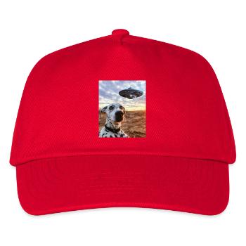 Dalmatiner Selfie UFO - Kinder Basecap - Rot - Vorne