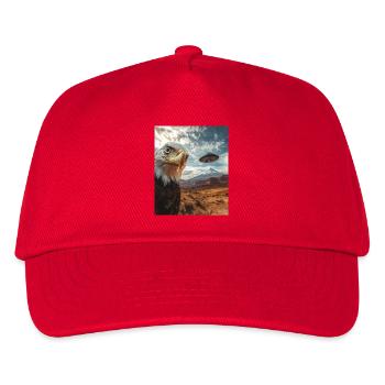 Adler Selfie UFO - Kinder Basecap - Rot - Vorne